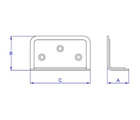 SC-GE Z [CP] Escuadras para unión de madera. Grande y regulable para empotrar